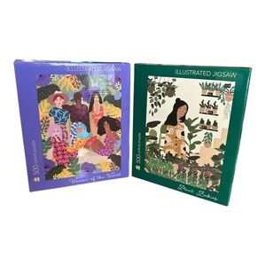 Illustrated Jigsaw Puzzle Bundle - “Women of the World” & “Plant Babies” - New
